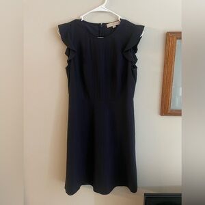 Loft Navy Dress with Pinstripes